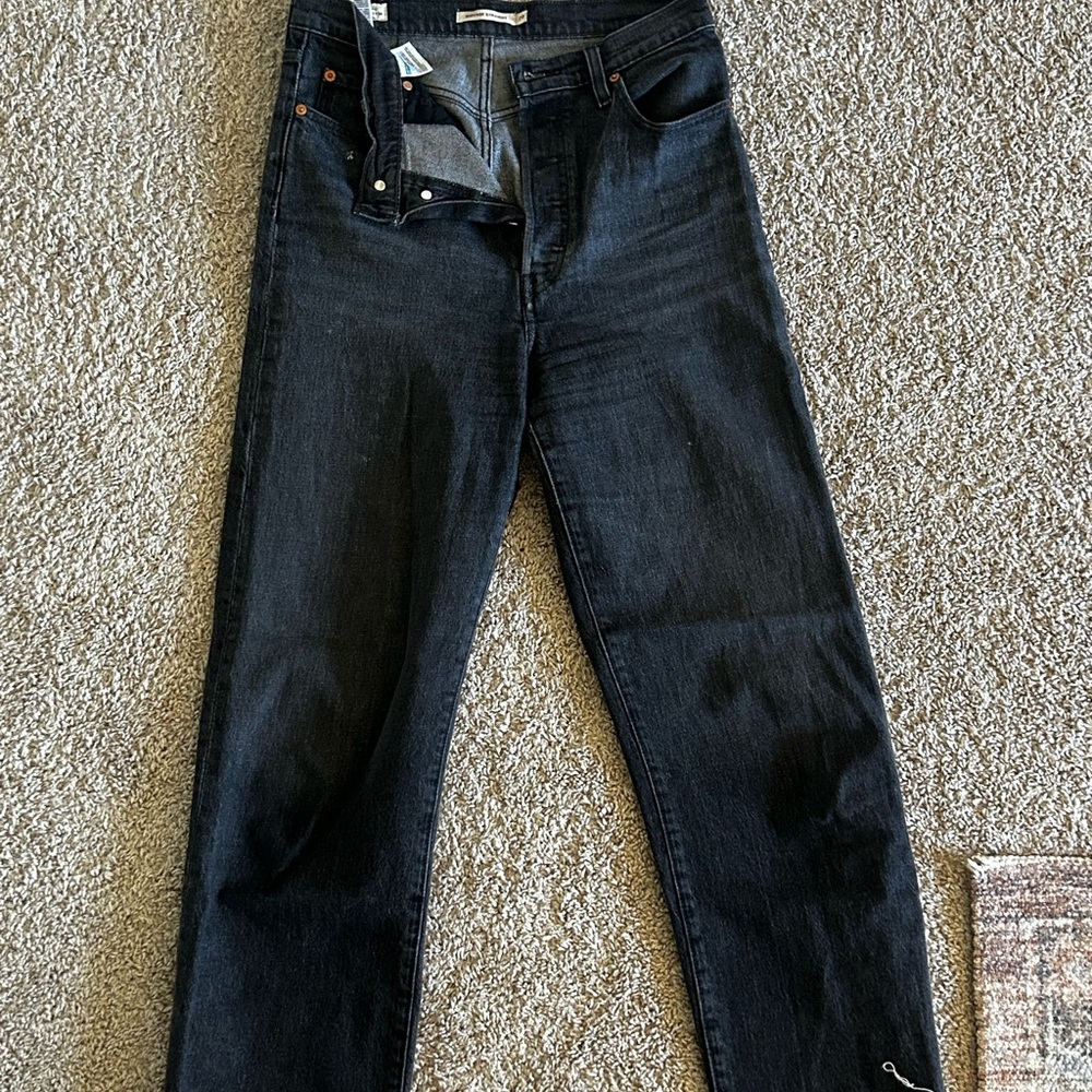 Levi's Women's Black Ribcage Straight Leg Jeans